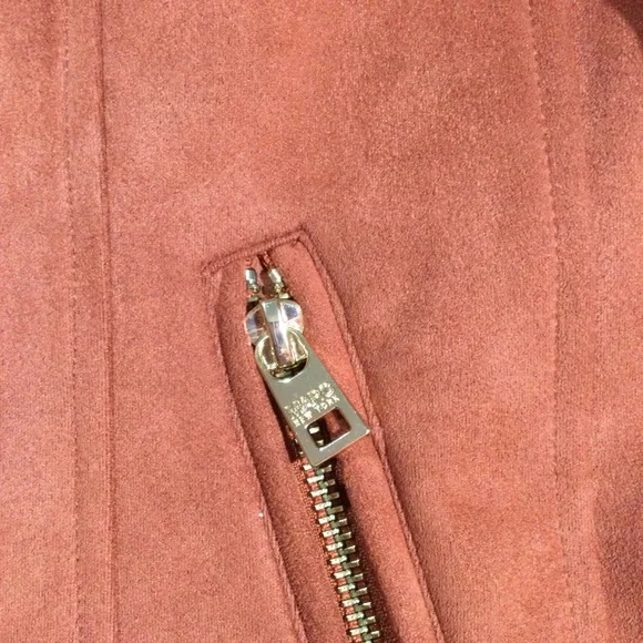 Andrew Marc Size M Faux Suede Moto Coat Jacket - Picture 4 of 9